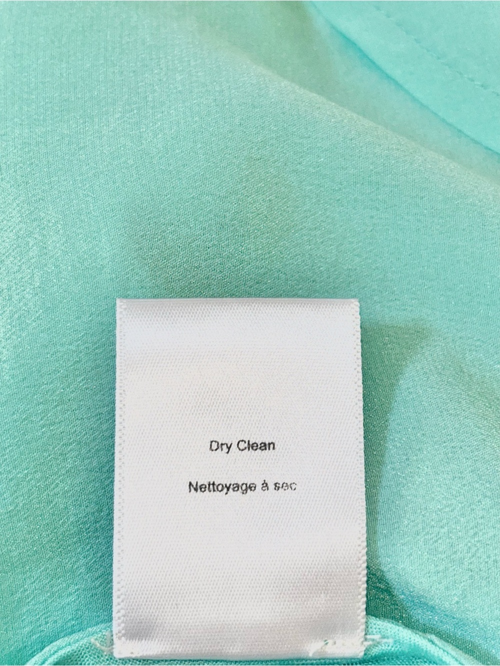 Aritzia Babaton Phillip Silk Blouse Short Sleeve Top Aqua Blue Green Size Small - Picture 9 of 9
